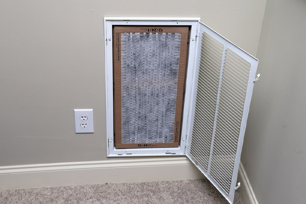image of an hvac air filter replacement in a home