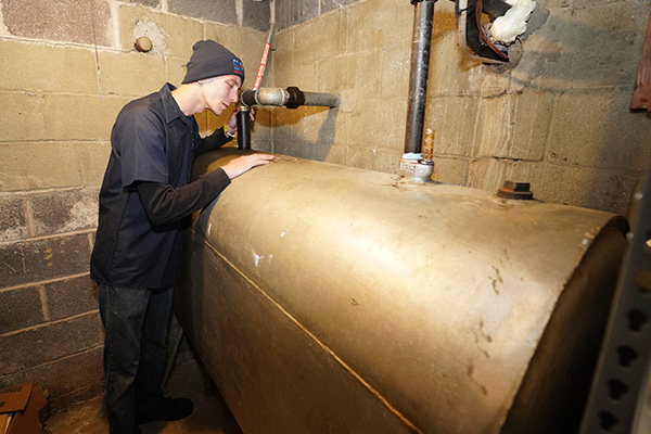 heating oil tank maintenance call