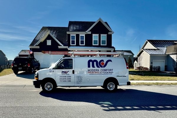 Modern Comfort's HVAC service van