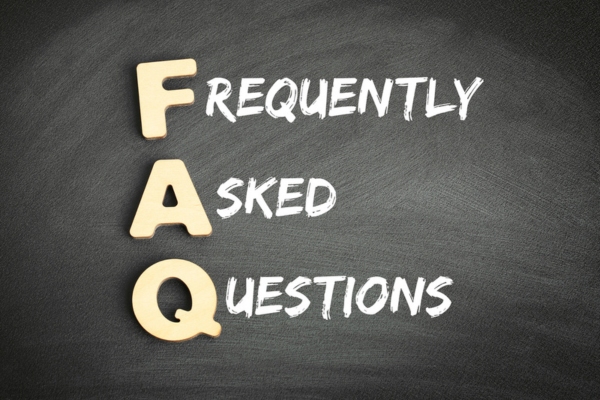 FAQ wooden letters completing frequently asked questions