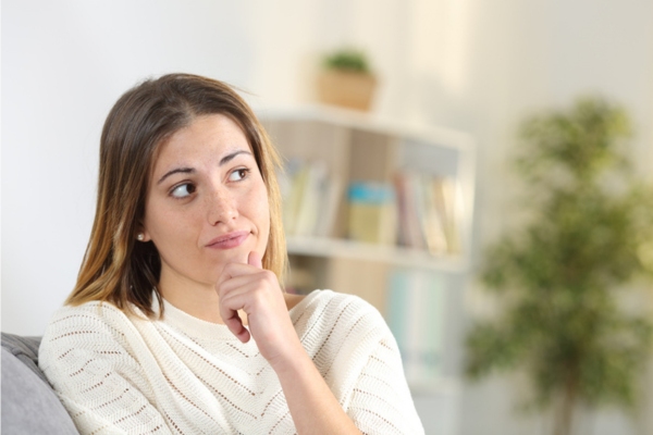 image of a woman thinking depicting understanding heat exchanger