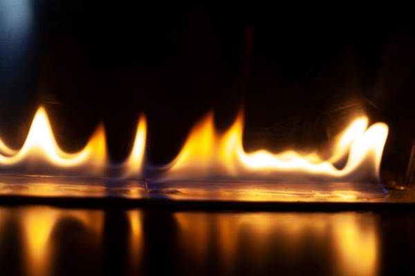 image of a yellow flame depicting change in furnace flame's appearance