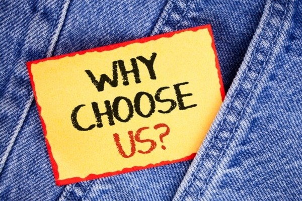 why choose us note coming out of a denim pants pocket depicting choosing for boiler service and repair