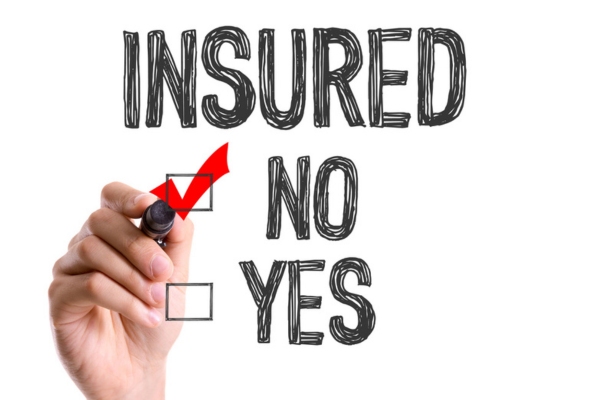 checklist of insurance checking NO depicting no insurance of unlicensed plumber